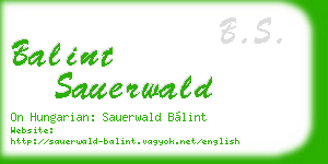 balint sauerwald business card